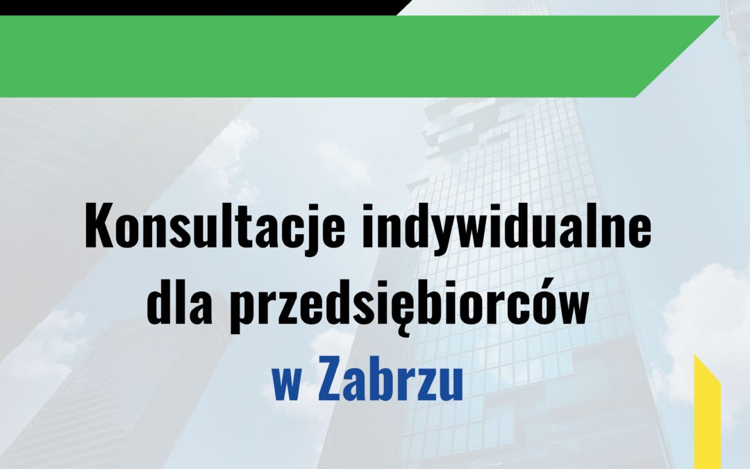 Cykliczne konsultacje indywidualne dla przedsiębiorców z Zabrza